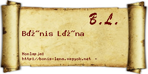 Bónis Léna névjegykártya